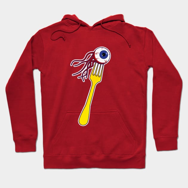 Creepy Eyeball on Fork Hoodie by Hixon House